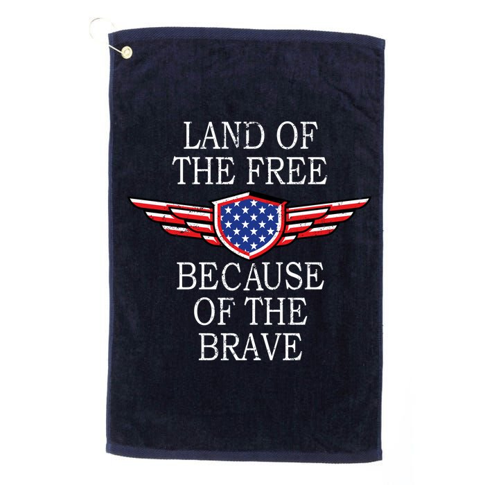 Patriotic Land Of The Free Because Of The Brave Golf Towel
