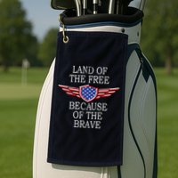 Patriotic Land Of The Free Because Of The Brave Golf Towel