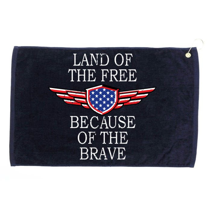 Patriotic Land Of The Free Because Of The Brave Grommeted Golf Towel