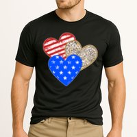 Patriotic Leopard Print Stars And Stripes Hearts Performance Shirt