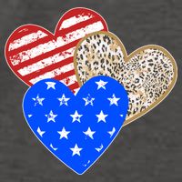 Patriotic Leopard Print Stars And Stripes Hearts Vector Backpack