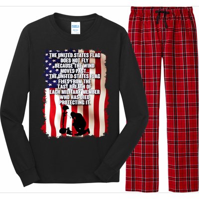 Patriotic Memorial Day United States Flag Long Sleeve Pajama Set