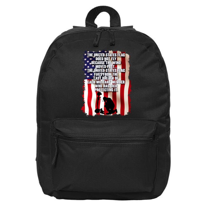 Patriotic Memorial Day United States Flag 16 in Basic Backpack