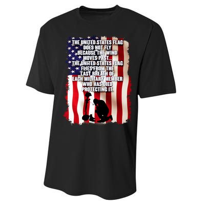 Patriotic Memorial Day United States Flag Performance Sprint T-Shirt