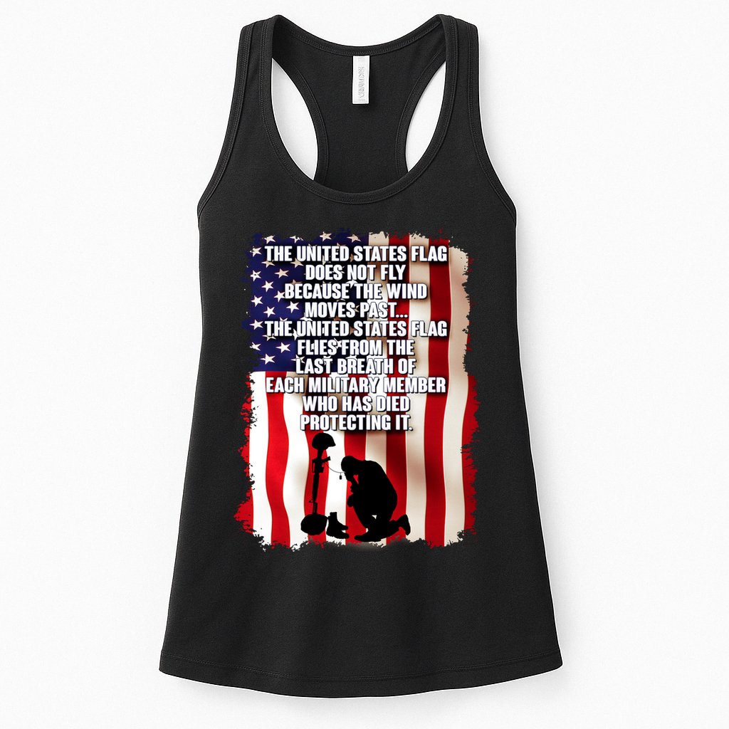 Patriotic Memorial Day United States Flag Womens Tank Top