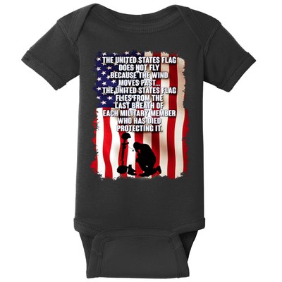 Patriotic Memorial Day United States Flag Baby Bodysuit