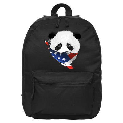 Patriotic Panda American Bandanna Flag 16 in Basic Backpack