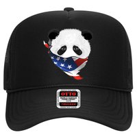 Patriotic Panda American Bandanna Flag Trucker Hat