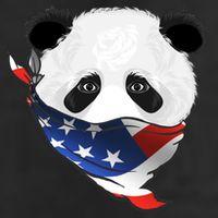 Patriotic Panda American Bandanna Flag Trucker Hat