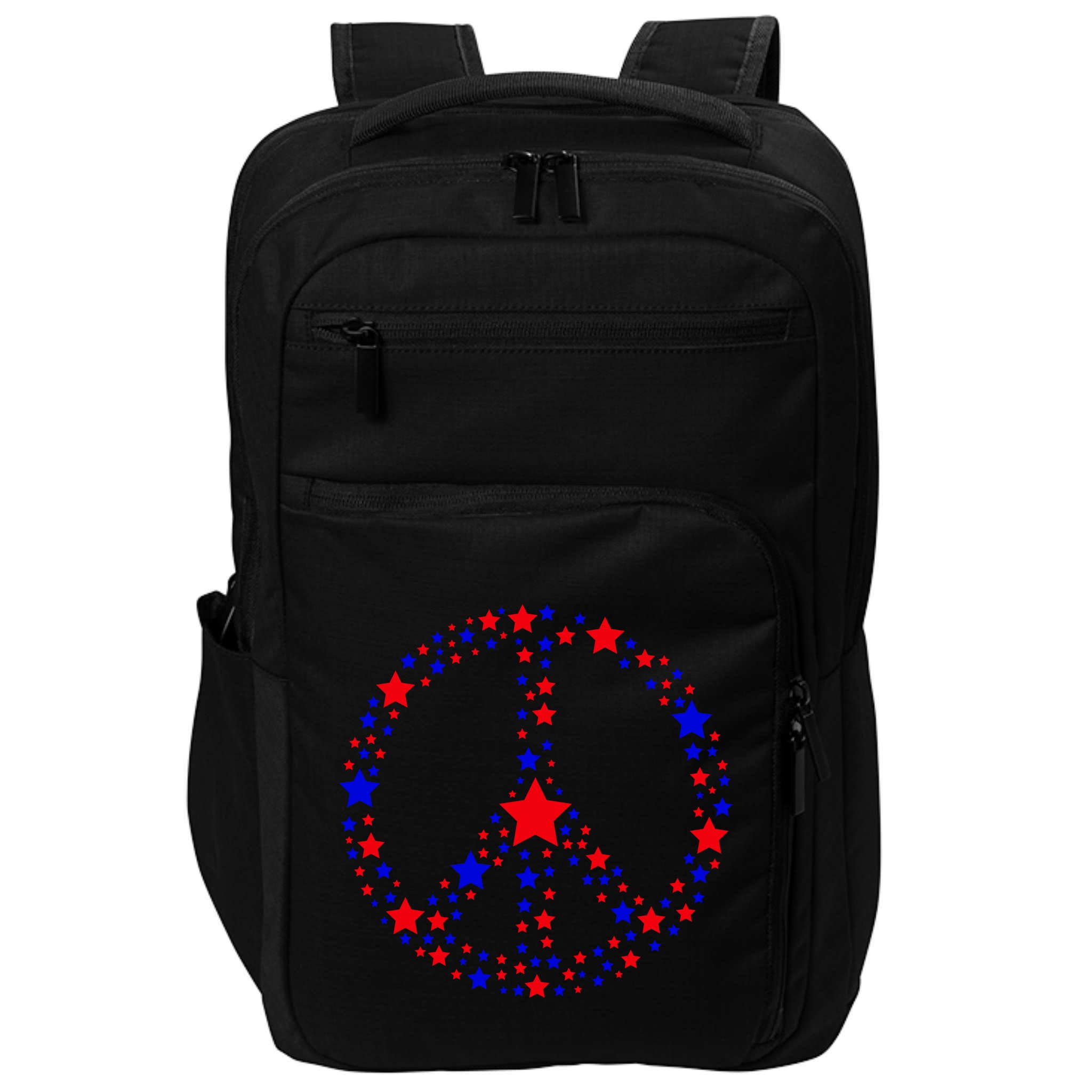 Patriotic Peace Sign Stars Impact Tech Backpack