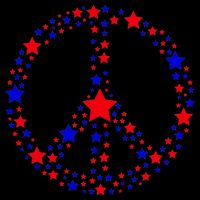 Patriotic Peace Sign Stars Impact Tech Backpack