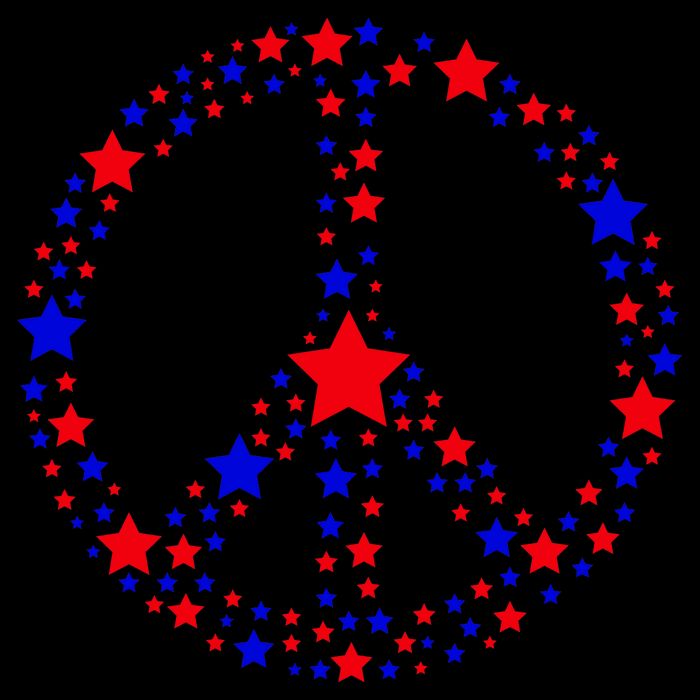 Patriotic Peace Sign Stars Impact Tech Backpack