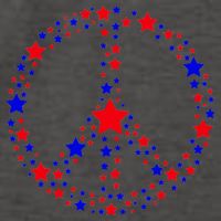 Patriotic Peace Sign Stars Vector Backpack
