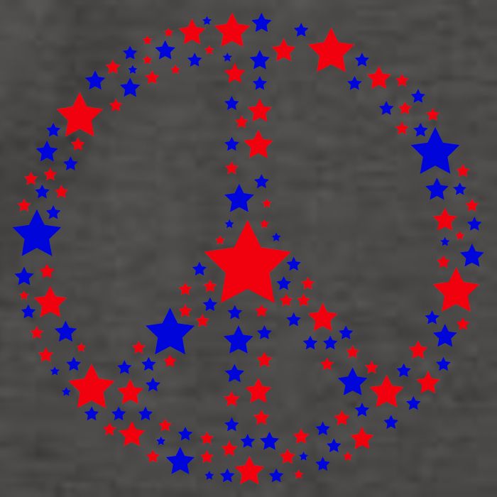 Patriotic Peace Sign Stars Vector Backpack