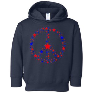 Patriotic Peace Sign Stars Toddler Hoodie