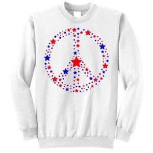 Patriotic Peace Sign Stars Sweatshirt