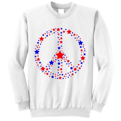 Patriotic Peace Sign Stars Sweatshirt