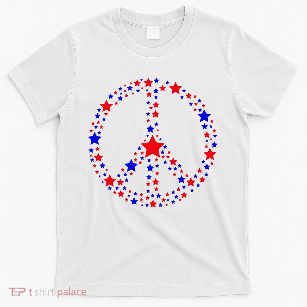 Patriotic Peace Sign Stars T-Shirt