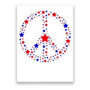 Patriotic Peace Sign Stars Poster