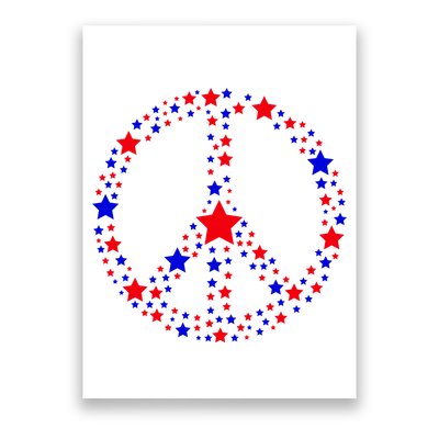 Patriotic Peace Sign Stars Poster