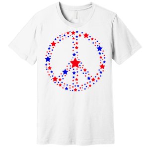 Patriotic Peace Sign Stars Premium T-Shirt