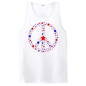 Patriotic Peace Sign Stars PosiCharge Competitor Tank