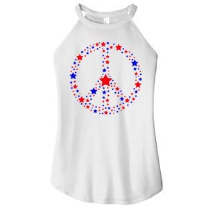 Patriotic Peace Sign Stars Women's Perfect Tri Rocker Tank