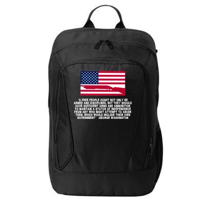 Patriotic Quote George Washington City Backpack