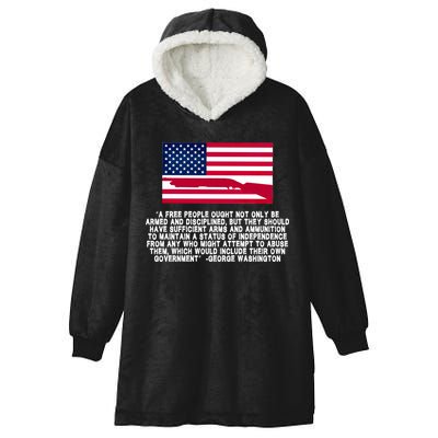 Patriotic Quote George Washington Hooded Wearable Blanket