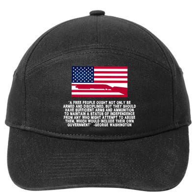 Patriotic Quote George Washington 7-Panel Snapback Hat