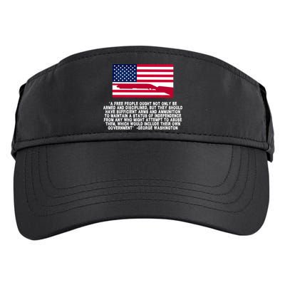Patriotic Quote George Washington Adult Drive Performance Visor
