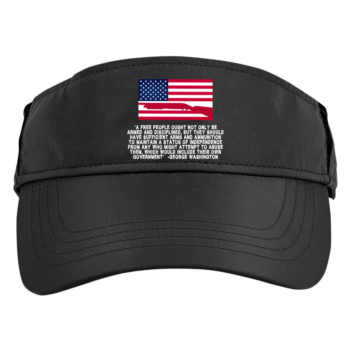 Patriotic Quote George Washington Adult Drive Performance Visor