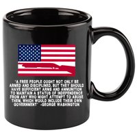 Patriotic Quote George Washington 11oz C Handle Ceramic Mug