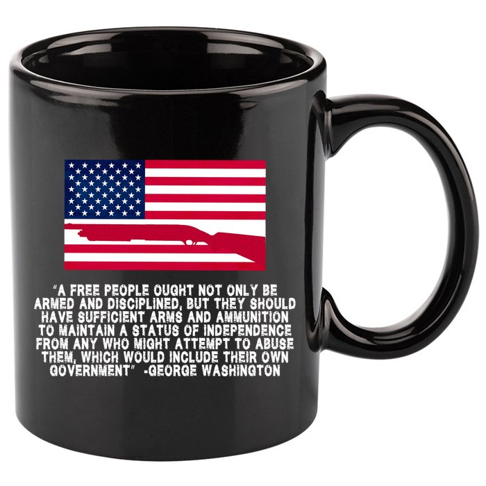 Patriotic Quote George Washington 11oz C Handle Ceramic Mug