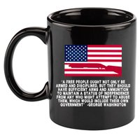 Patriotic Quote George Washington 11oz C Handle Ceramic Mug