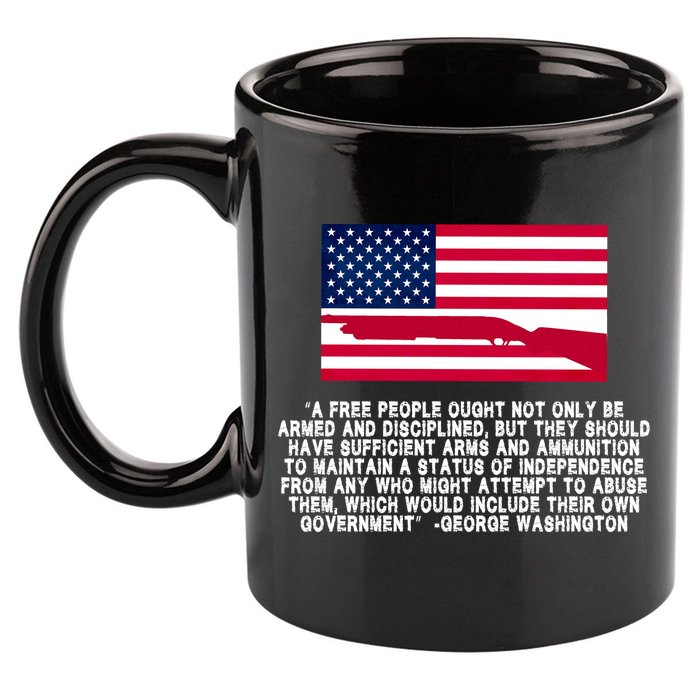 Patriotic Quote George Washington 11oz C Handle Ceramic Mug