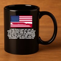 Patriotic Quote George Washington 11oz C Handle Ceramic Mug
