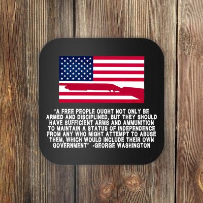 Patriotic Quote George Washington Coaster