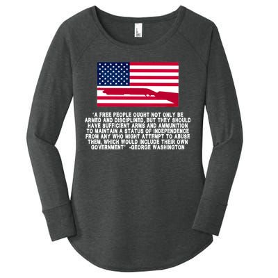 Patriotic Quote George Washington Women's Perfect Tri Tunic Long Sleeve Shirt