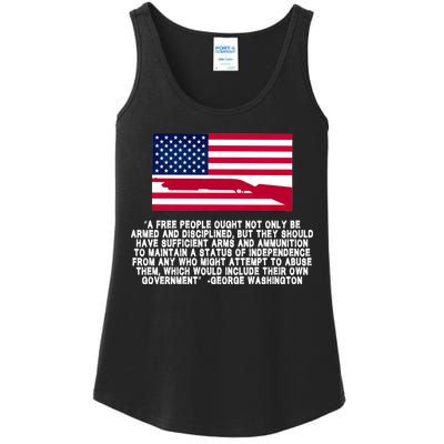 Patriotic Quote George Washington Ladies Essential Tank