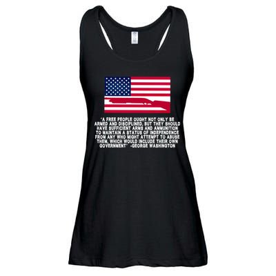 Patriotic Quote George Washington Ladies Essential Flowy Tank