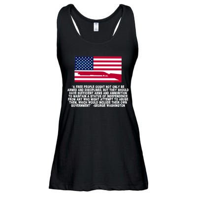 Patriotic Quote George Washington Ladies Essential Flowy Tank