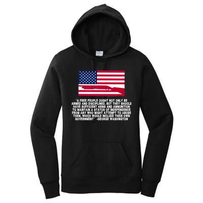 Patriotic Quote George Washington Women's Pullover Hoodie