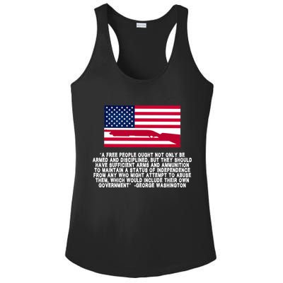 Patriotic Quote George Washington Ladies PosiCharge Competitor Racerback Tank