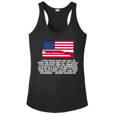 Patriotic Quote George Washington Ladies PosiCharge Competitor Racerback Tank