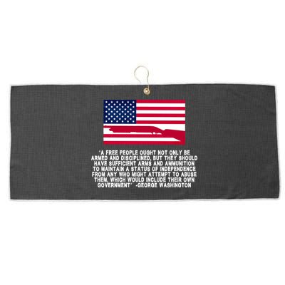 Patriotic Quote George Washington Large Microfiber Waffle Golf Towel