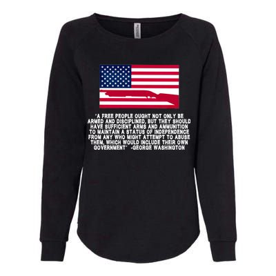 Patriotic Quote George Washington Womens California Wash Sweatshirt