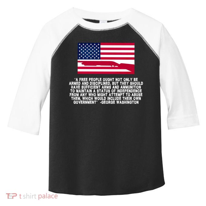 Patriotic Quote George Washington Toddler Fine Jersey T-Shirt