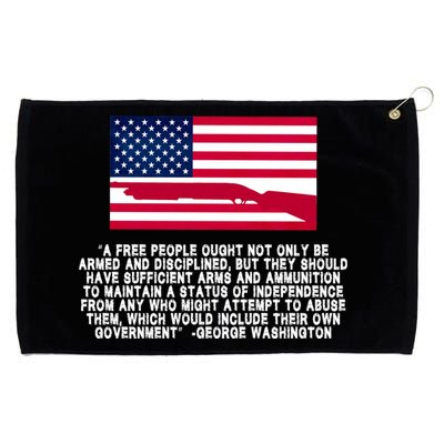 Patriotic Quote George Washington Grommeted Golf Towel