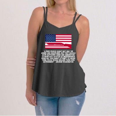 Patriotic Quote George Washington Women's Strappy Tank